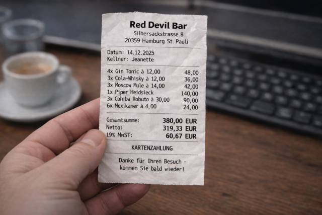 Symbolbild Spesenrechnung