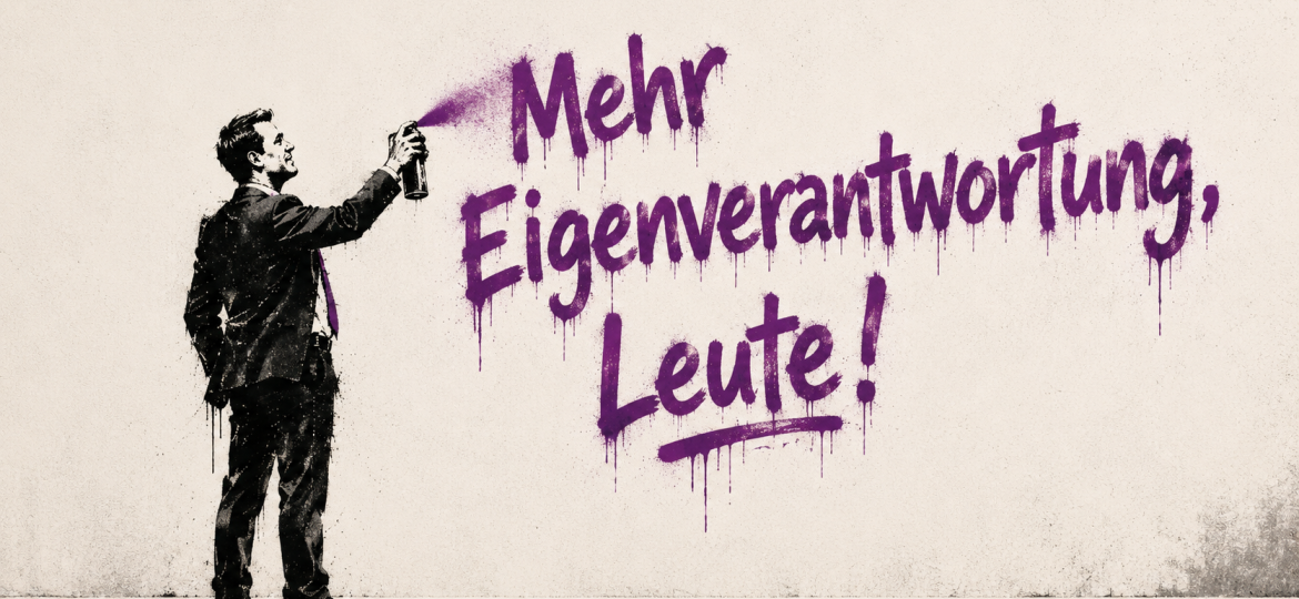 Symbolbild "Mehr Eigenverantwortung, Leute!"